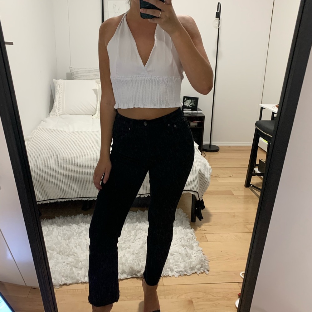 White Halter Top